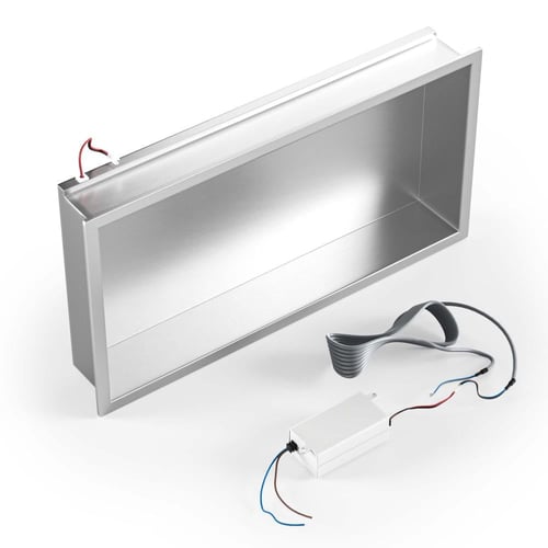 رف حمام ديكور 60x30 ستانل ستيل مقاوم للصدا