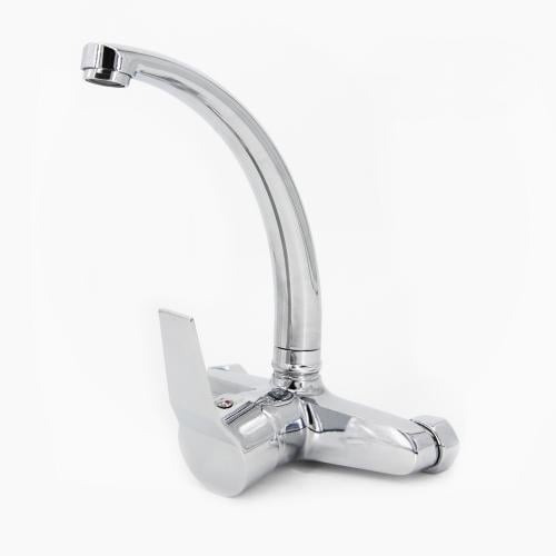 خلاط مطبخ نحاس جداري لون كروم