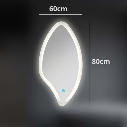 مراية ليد بإطار اكريليك 80x60 LED ثلاثة الوان