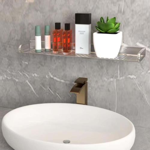 رف حمام المنيوم 60 سم مقاوم للصدا والتاكل