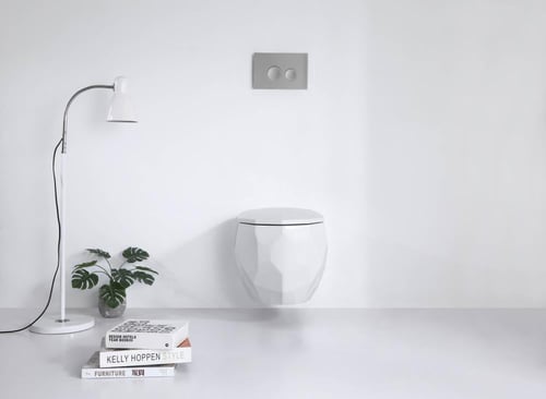 كرسي حمام معلق مقاس 18 مضلع ماركة AUSHEN