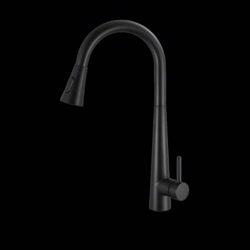 خلاط مطبخ نحاس سحاب مقاوم للصدأ لون اسود