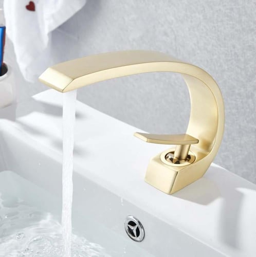 خلاط مغسلة نحاس بارد حار بتصميم كوبرا