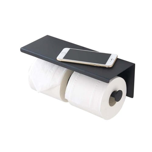 حامل مناديل مزدوج اسود مطفي