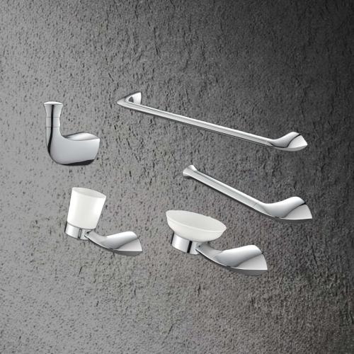 طقم اكسسوارات حمام كروم 5 قطع ماركة AUSHEN