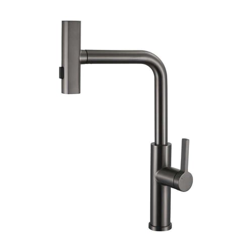 خلاط مطبخ نحاس سحاب مقاوم للصدأ لون رصاصي غامق