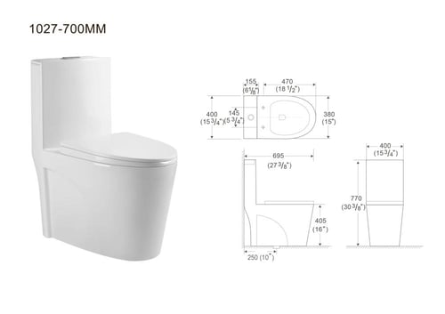 كرسي حمام أفرنجي دفع وشفط مقاس 25سم