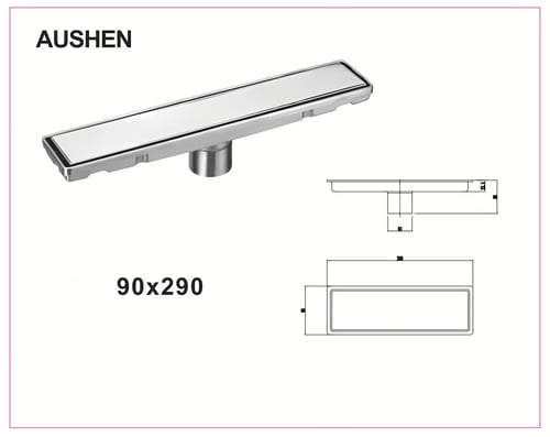 صفاية بلاط مقاس 29سم x 9سم ستانل ستيل المقاوم للصد...