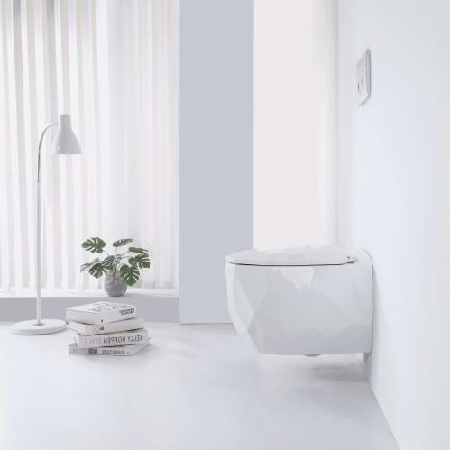 كرسي حمام معلق مقاس 18 مضلع ماركة AUSHEN