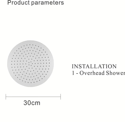 طاسة دش مطري دائري لون كروم من ZINTH