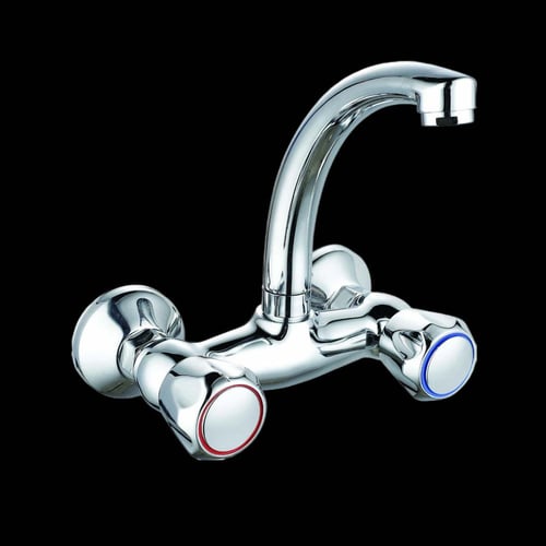 خلاط مطبخ جداري كروم حار بارد ماركة ZINTH