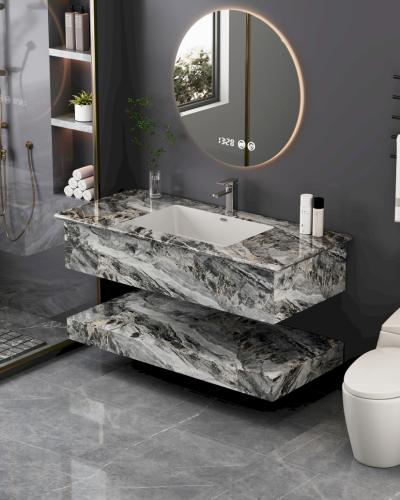 مغسلة ديكور رخام حجر طبيعي قص ليزر 100*50 لون رماد...