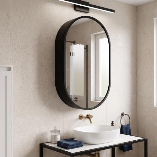 مرايه كابينه المنيوم 53X79 اسود