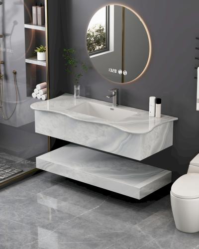 مغسلة ديكور رخام حجر طبيعي قص ليزر 100*50 لون رماد...