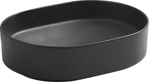 حوض مغسلة خارجي اسود 50x37 بيضوي