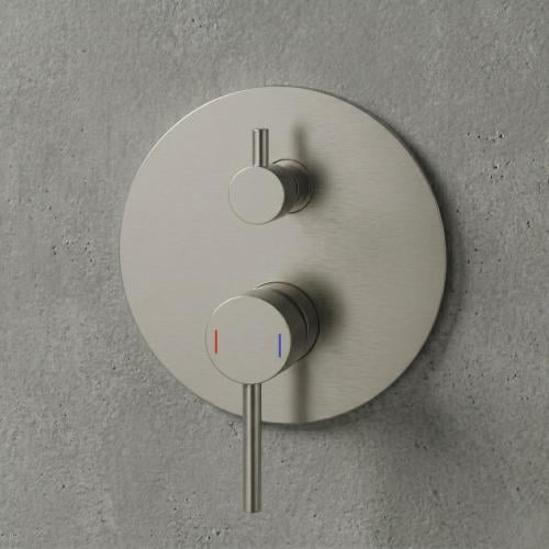 خلاط دش مخفي نيكل خطين دائري