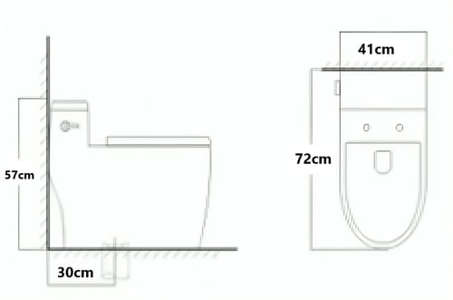 كرسي حمام أفرنجي دفع وشفط مقاس 30سم