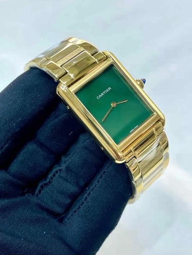 ساعة كارتير تانك رجالية أخضر