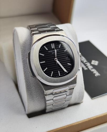 ساعة باتيك فليب ميناء الأسود ستانلس ستيل