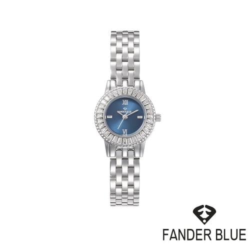 ساعة فندربلو نسائي بسير الستيل فضي ميناء ازرق