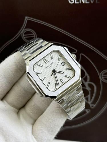 ساعة باتيك فليب أبيض ستانلس ستيل