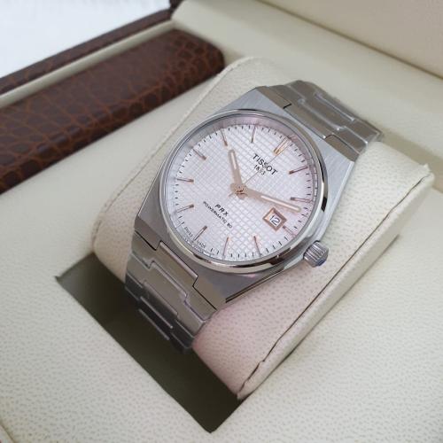 ساعة تيسوت ميناء اللون أبيض