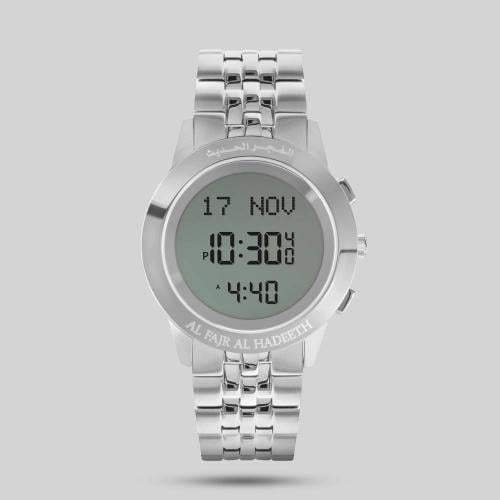 ساعة الفجر الحديث ستانلس ستيل مدور فضي موديل AL274...