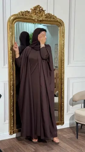 عباية نص بشت انترنت بني