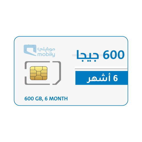 Mobily data package 600 GB for 6 months