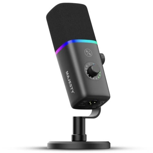 ميكروفون ديناميكي احترافي للبث المباشر والألعاب | USB-C و XLR | RGB | مراقبة صوت مباشرة وزر كتم |– SM8