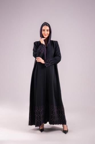 كريب اندنوسي تطريزموف لون اسود-نص كلوش