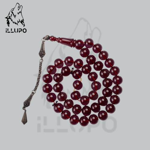 سبحة زعفران عنابي