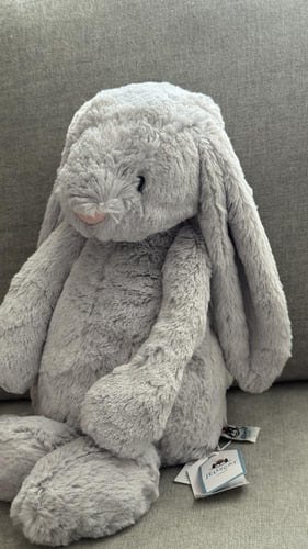 JellyCat Sliver Bashful Bunny - Gray