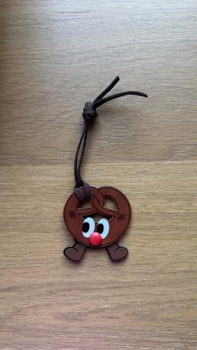 Pretzel leather Charm