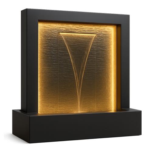شلال جداري منزلي LED فاخر – نافورة ديكور داخلية |...