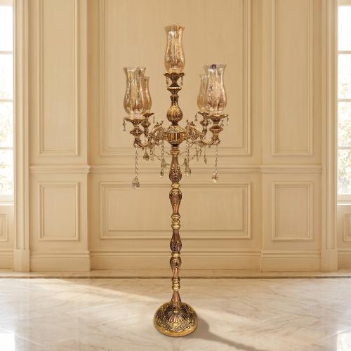 Classic bronze candlestick with three arms – luxur...