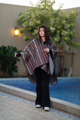 شال دبل فيس شتوي يلبس على الجهتين