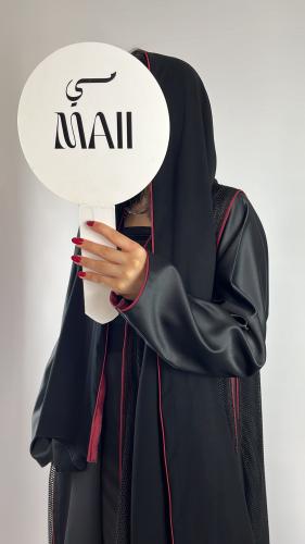 عباية تفته حرير بـ قماش تل نصف كلوش