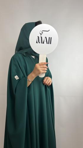 عباية كريب كوري بشت اخضر