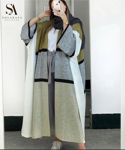 عباية للصيف والسفر بألوان الماتشا