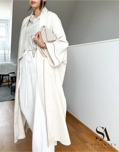 عباية للصيف والسفر بقماش كريب صيفي