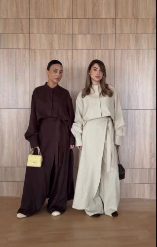 أطقم لينن طبيعي للصيف والسفر