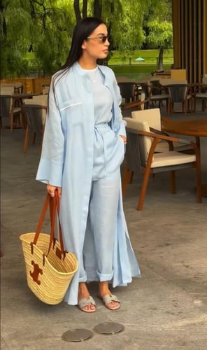 طقم كامل للصيف والسفر عباية مع بدلة داخلية