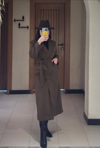 جاكيت لندن الشتوي باللون البني و بستايل أنيق