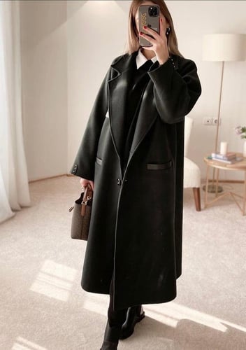 جاكيت رسمي شتوي باللون الأسود