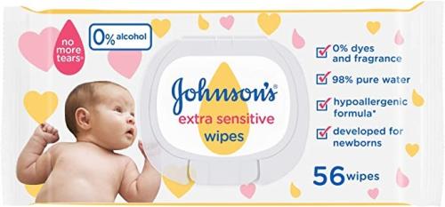 جونسون مناديل فائقة الحساسية - 56 منديل