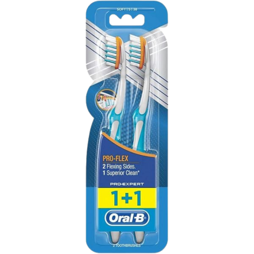 أورال-بي برو فليكس فرشاة 1+1 ناعمة