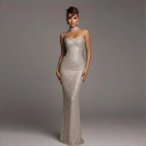 Elegant classic evening dress suitable for occasions | ST5-6473 | wedding dresses
