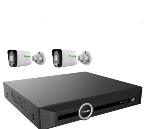 Two internal or external network cameras 2 megapix...
