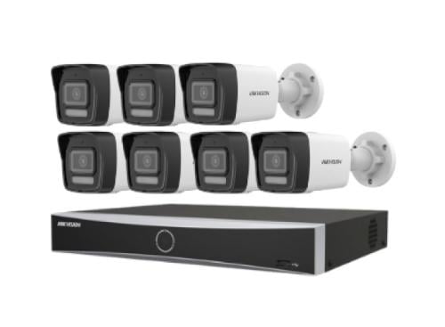 Seven IP network cameras 6 Megapixel - outdoor 30...
